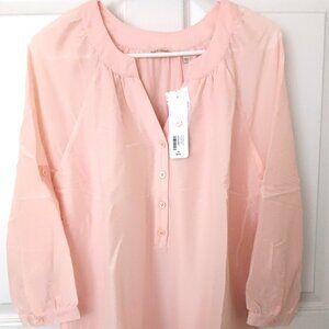 Peachy pink Soft Surroundings Top, XLP, 3/4 sleeves